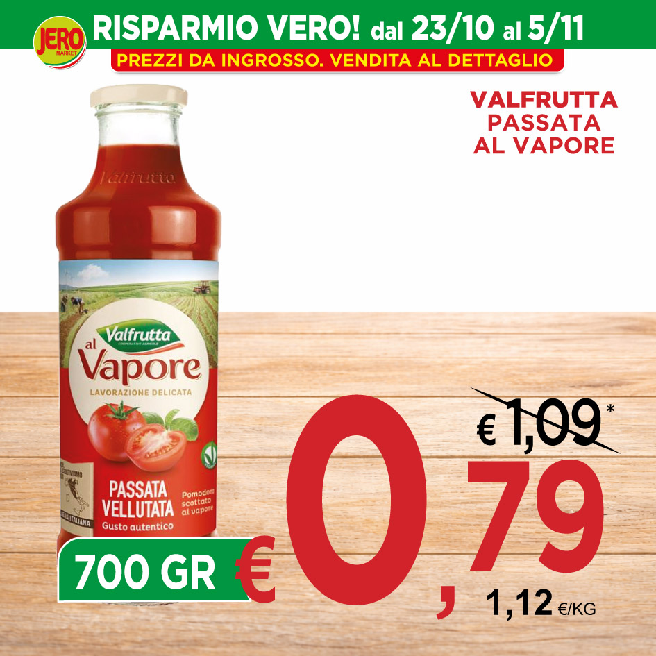 Valfrutta Passata al vapore