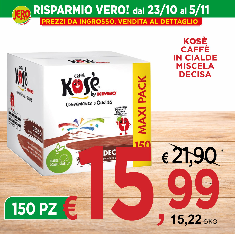 Kosè Caffè in cialde miscela Decisa