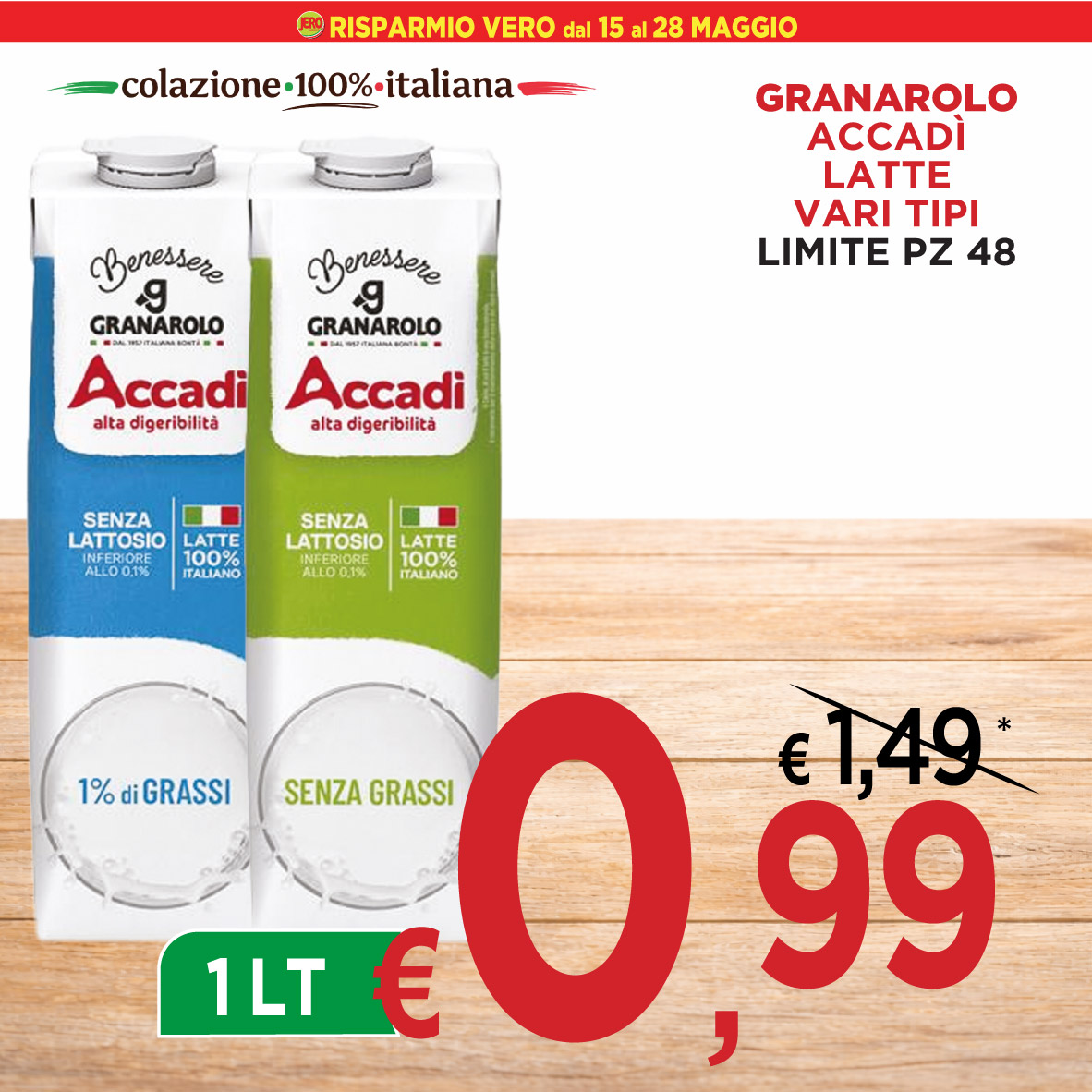Granarolo Accadi Latte Vari Tipi