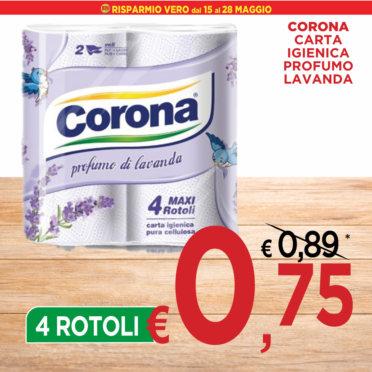 Corona Carta Igienica Profumo Lavanda