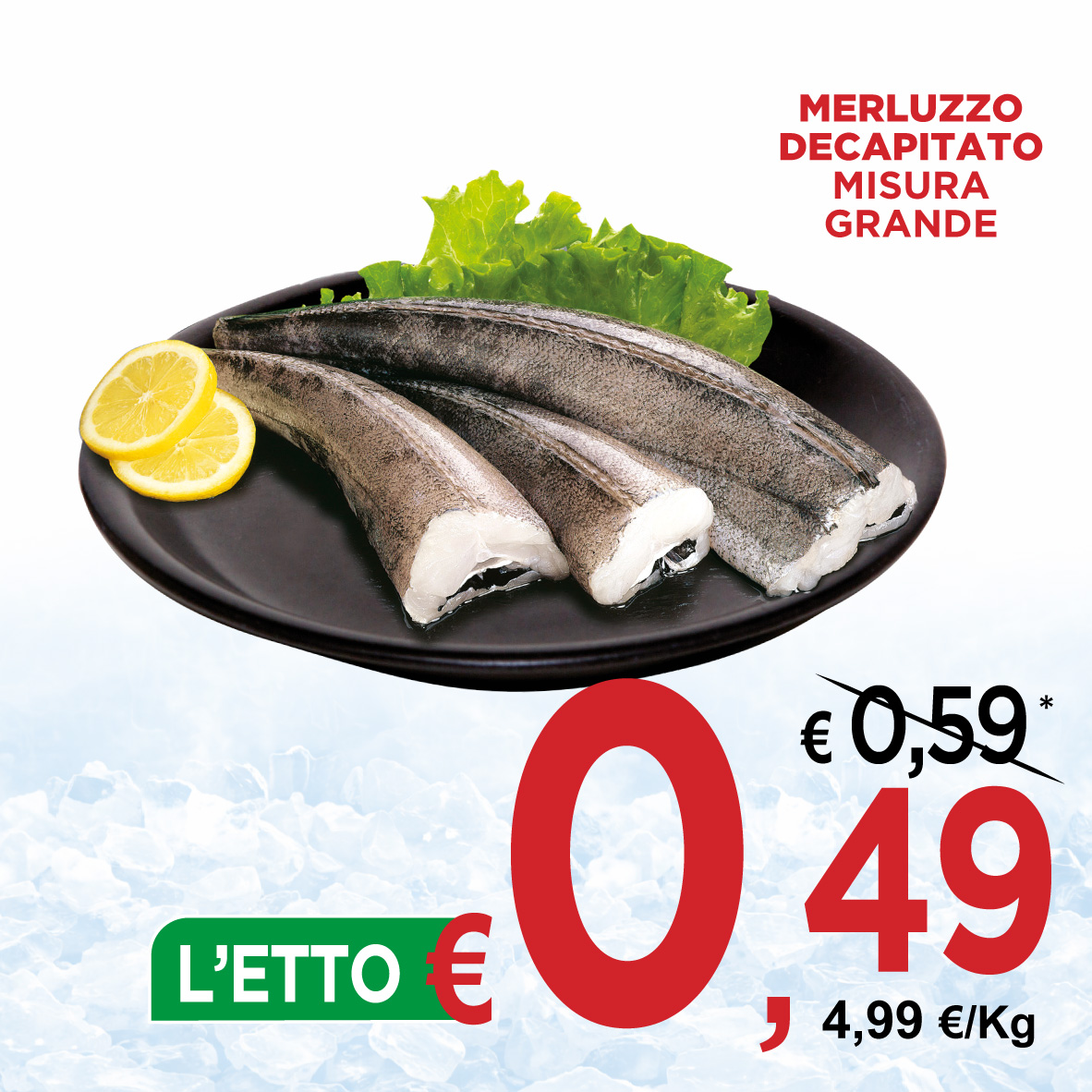 Merluzzo Decapitato Misura Grande